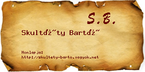 Skultéty Bartó névjegykártya